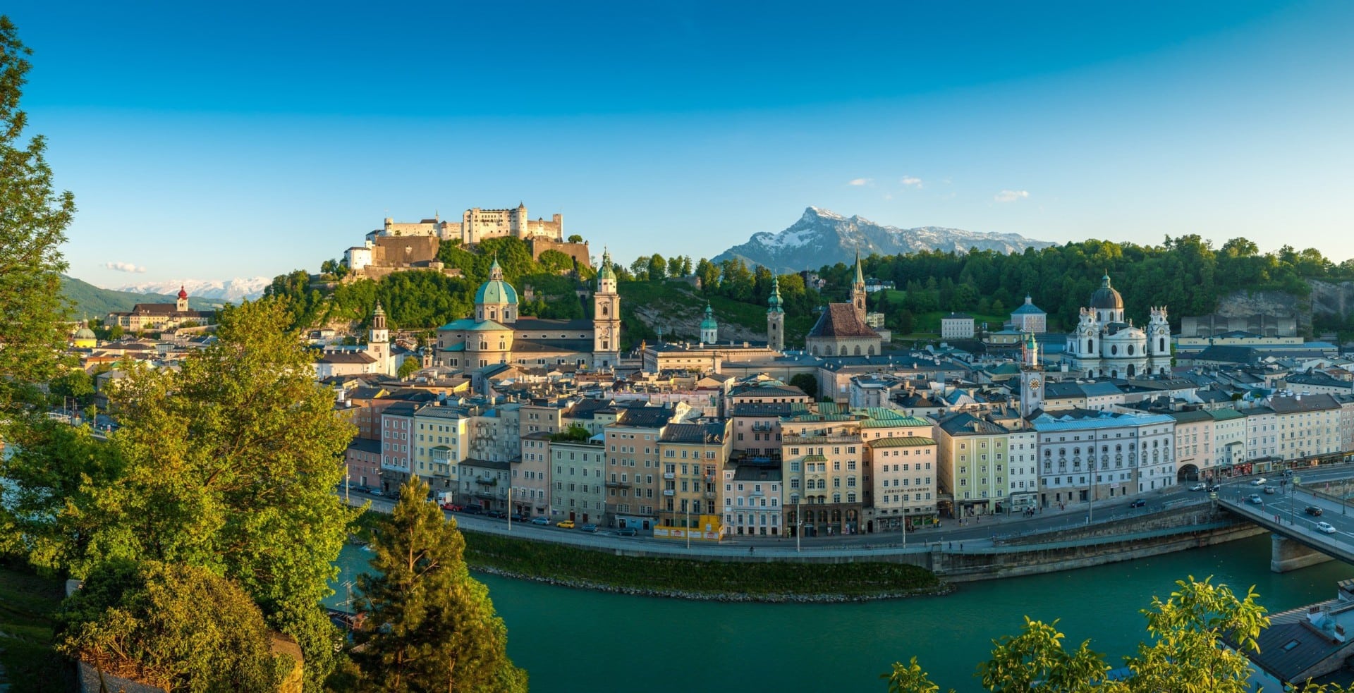 Stadtblick mit Untersberg im Hintergrund © Tourismus Salzburg