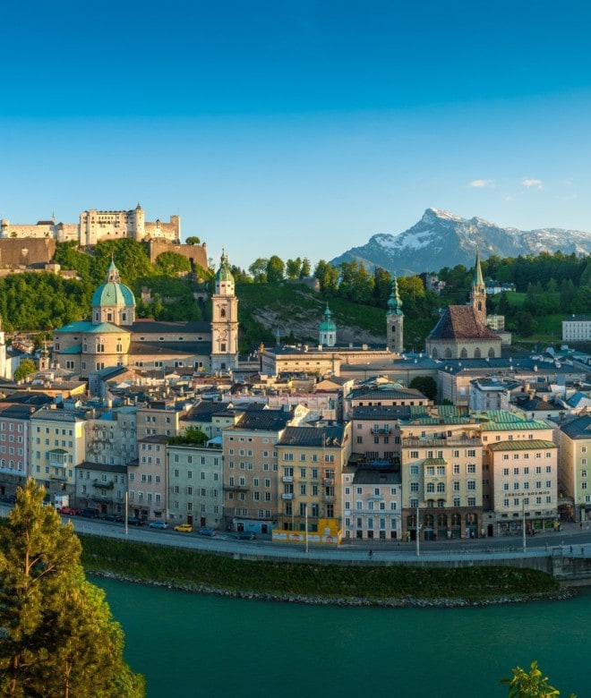 Stadtblick mit Untersberg im Hintergrund © Tourismus Salzburg